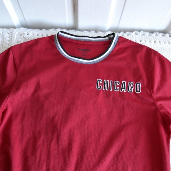 Carbon "Chicago" Embroidered Short Sleeve Jersey Tee Size Large - Picture 2 of 14